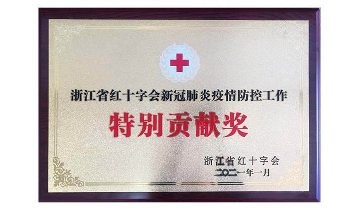 浙江省红十字会授予星空app官方在线入口-星空（中国）“新冠疫情防控特别贡献奖”